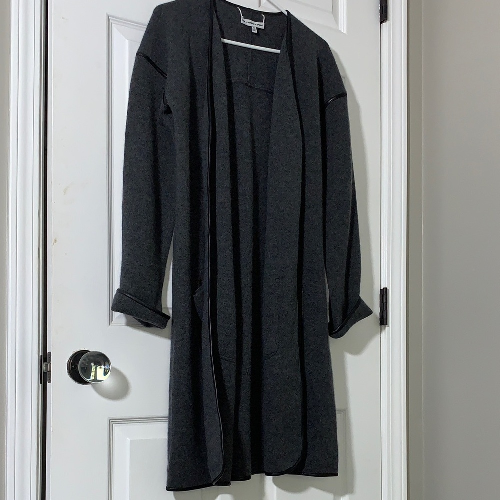 Gray Open Front Cardigan - Picture 7 of 7